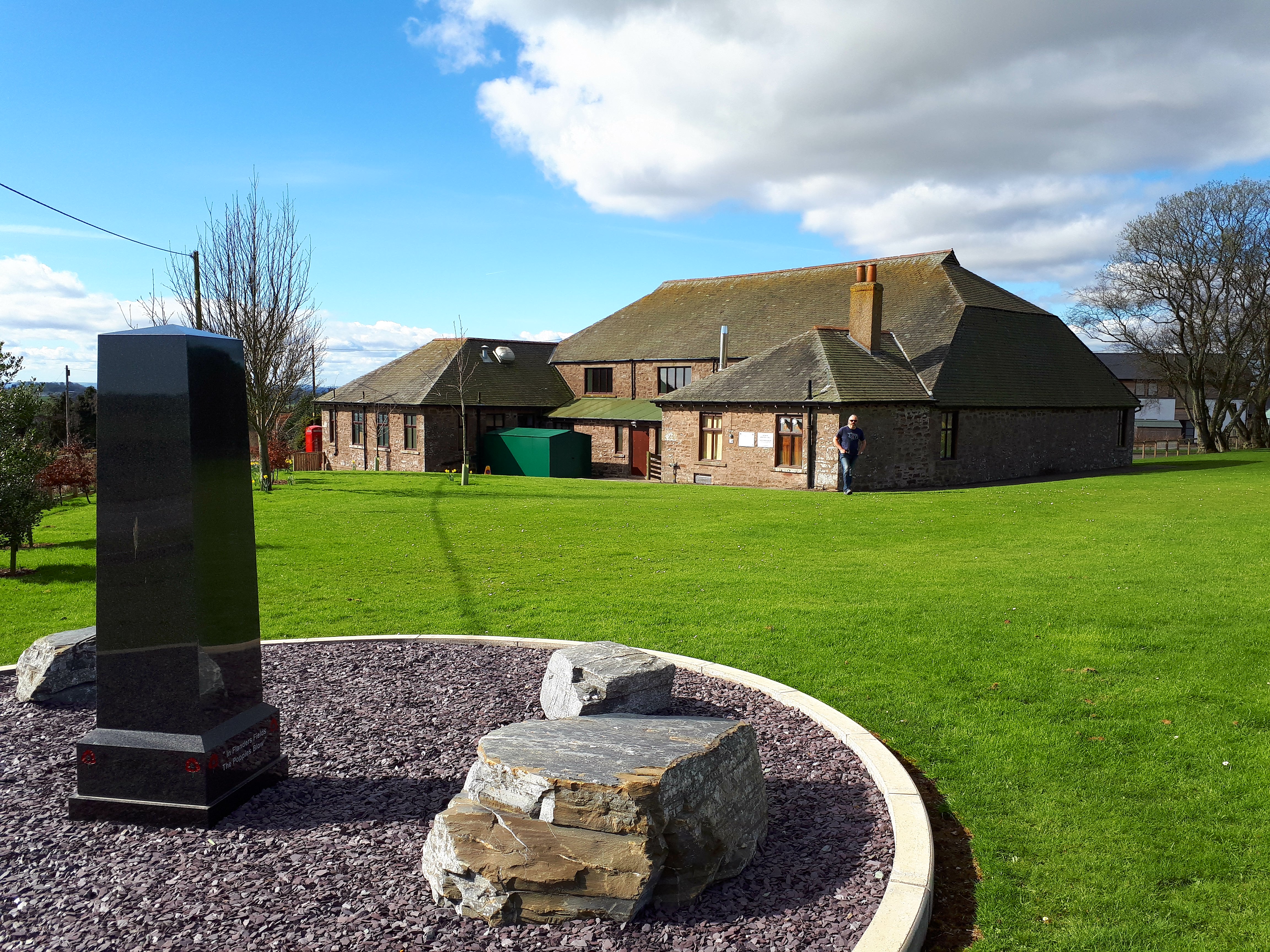 The rear gardens next to the War Memorial